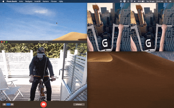 Testperson i 3D-/VR-simulatorn
