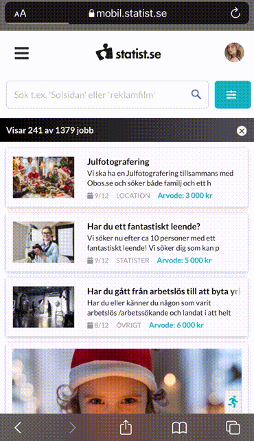 Översikt av Statist.se UX