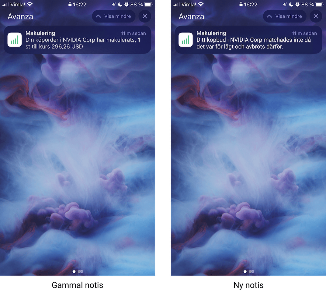 Visualisering av appen